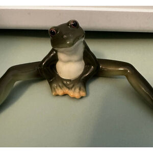 Franz Green & White Frog Decor One Size